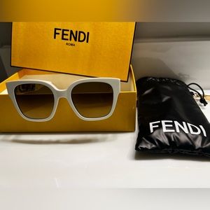 Fendi ivory gradient brown sunglasses